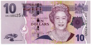Fiji 10 Dollars - Elizabeth II, 2007-2011 obverse