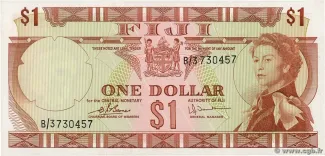 Fiji 1 Dollar - Elizabeth II, 1974 obverse
