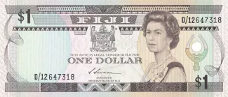 Fiji 1 Dollar - Elizabeth II, 1987-1993 obverse