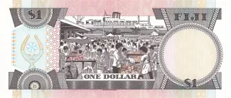 Fiji 1 Dollar - Elizabeth II, 1987-1993 reverse