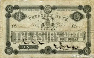 Fiji 1 Dollar, 1872-1873 obverse