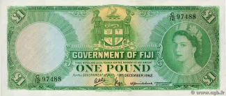 Fiji 1 Pound - Elizabeth II, 1954-1967 obverse