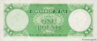 Fiji 1 Pound - Elizabeth II, 1954-1967 reverse