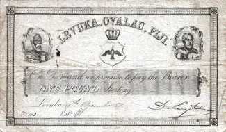 Fiji 1 Pound, 1871 obverse