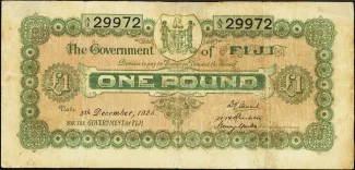 Fiji 1 Pound, 1914-1930 (1914-1939) obverse