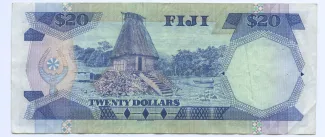 Fiji 20 Dollars - Elizabeth II, 1988 reverse