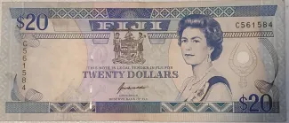 Fiji 20 Dollars - Elizabeth II, 1992 obverse