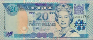 Fiji 20 Dollars - Elizabeth II, 2002 obverse