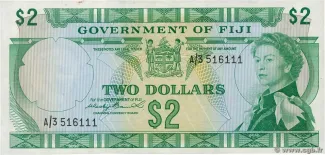 Fiji 2 Dollars - Elizabeth II, 1969-1971 obverse