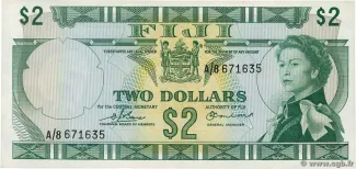 Fiji 2 Dollars - Elizabeth II, 1974 obverse