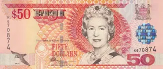 Fiji 50 Dollars - Elizabeth II, 2002 obverse