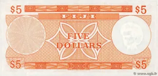 Fiji 5 Dollars - Elizabeth II, 1974 reverse