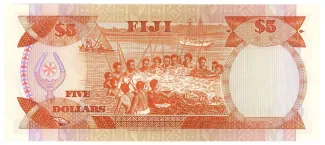 Fiji 5 Dollars - Elizabeth II, 1980-1986 reverse