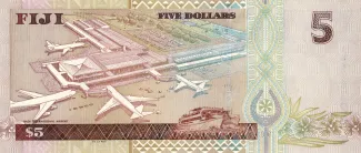 Fiji 5 Dollars - Elizabeth II, 2002 reverse