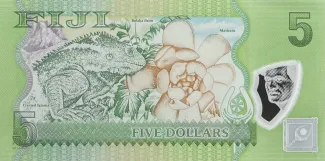Fiji 5 Dollars, 2012-2022 reverse