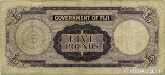 Fiji 5 Pounds - Elizabeth II, 1954-1967 reverse