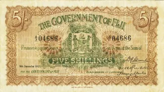 Fiji 5 Shillings, 1920-1933 (1918-1933) obverse