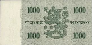 Finland 1.000 Markkaa, 1955 reverse