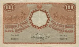 Finland 100 Markkaa,, 1909 image