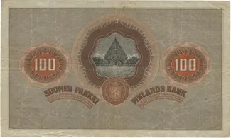 Finland 100 Markkaa, 1918 reverse