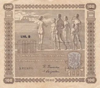 Finland 100 Markkaa,, 1939 image