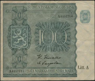 Finland 100 Markkaa,, 1945 image