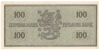 Finland 100 Markkaa, 1955 reverse