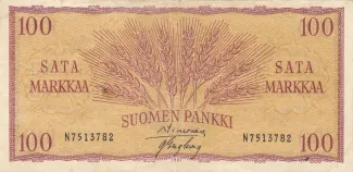 Finland 100 Markkaa, 1957 image