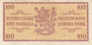 Finland 100 Markkaa, 1957 reverse