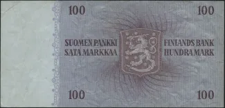 Finland 100 Markkaa, 1963 reverse