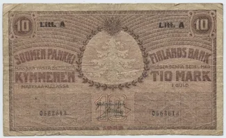 Finland 10 Markkaa, 1909 image