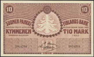 Finland 10 Markkaa, 1918 image