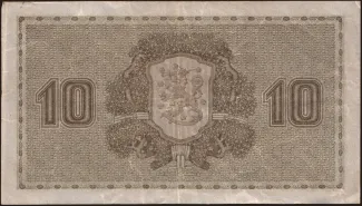 Finland 10 Markkaa, 1922 reverse