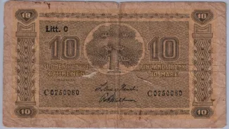 Finland 10 Markkaa,, 1922 image