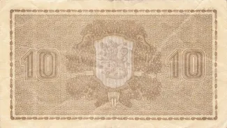 Finland 10 Markkaa,, 1939 reverse