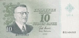 Finland 10 Markkaa, 1963 image
