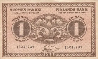 Finland 1 Markka, 1918 image