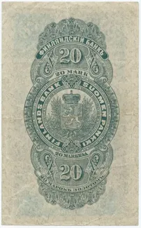 Finland 20 Markkaa, 1898 reverse