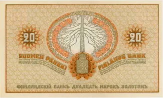 Finland 20 Markkaa, 1909 reverse