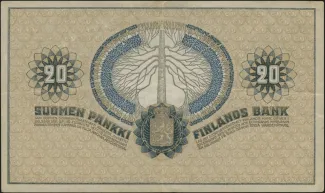Finland 20 Markkaa, 1918 reverse