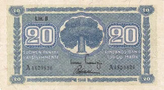 Finland 20 Markkaa,, 1945 image