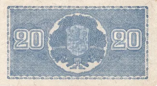 Finland 20 Markkaa,, 1945 reverse