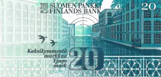 Finland 20 Markkaa, 1993 reverse