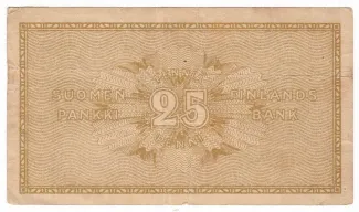 Finland 25 Pennia, 1918 reverse