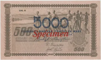 Finland 5.000 Markkaa,, 1922 image