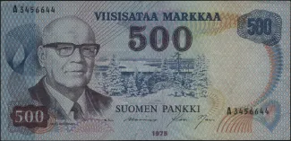 Finland 500 Markkaa, 1975 image