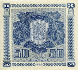 Finland 50 Markkaa, 1922 reverse