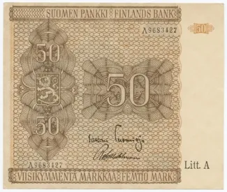 Finland 50 Markkaa,, 1945 image