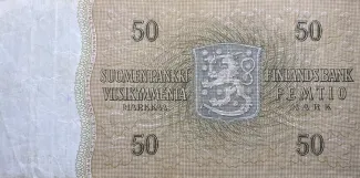 Finland 50 Markkaa,, 1963 reverse