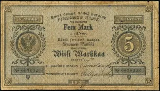 Finland 5 Markkaa, 1875 image
